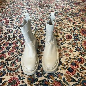 Mango Cream Ankle Boots